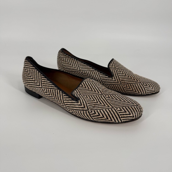 Jon Josef Shoes - Jon Josef Woven Raffia Loafers Slip On Flats Resort Chic 9 Office Artsy Corpcore